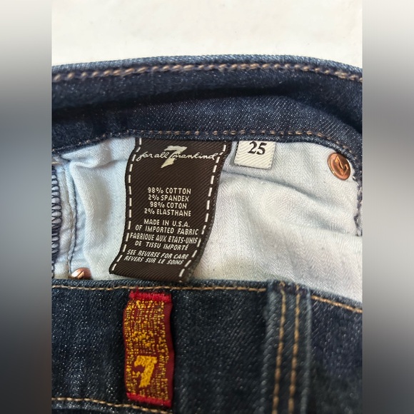 7 For All Mankind straight leg jeans. Size 25. - Picture 4 of 8